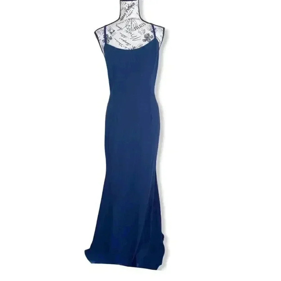 Dress The Population Straps Column gown- L - Picture 1 of 6